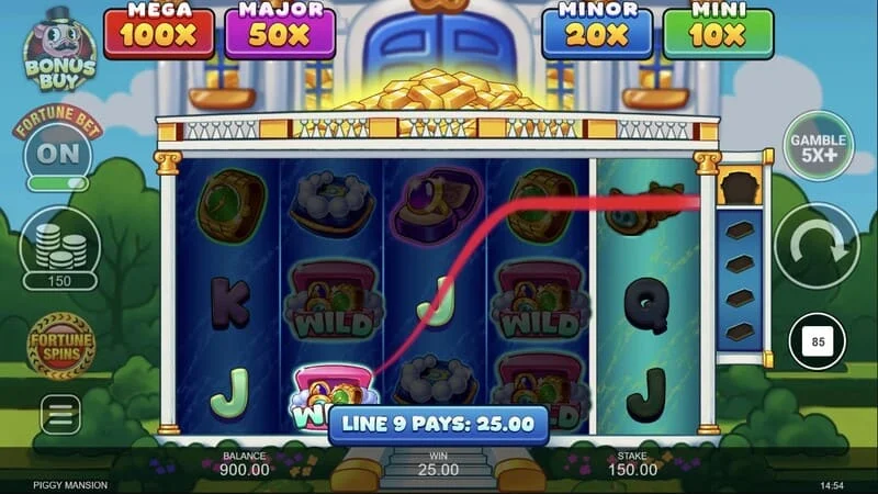 Piggy Mansion – samla kontanter med samlarsymbolen