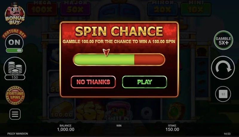 Piggy Mansion – aktivering av Free Spins